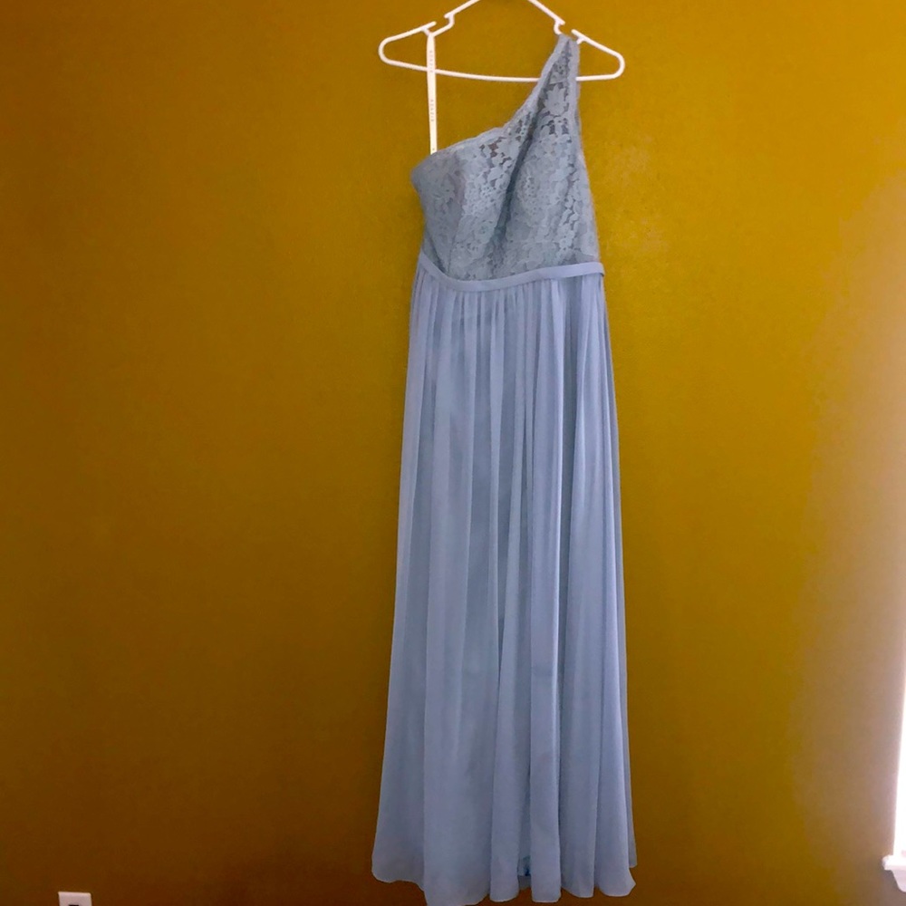 Bridesmaid dress. Floor length. With pockets and side slit.